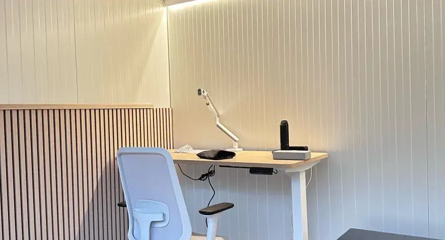 Photo inside of garden office 